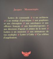 Jacques Moussempès - Lettres de commande...