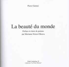 La beauté du monde de Pierre Garnier